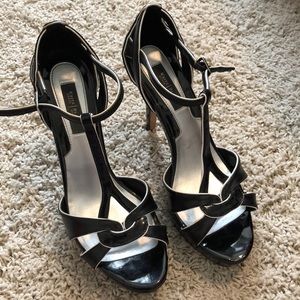 WHBM Size 8.5 platform heel.  4” heel